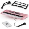  SUPRIMO 6136L PK keyboard organy z mikrofonem dla dzieci podświetlane klawisze różowa obudowa