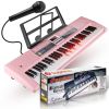  SUPRIMO 6136L PK keyboard organy z mikrofonem dla dzieci podświetlane klawisze różowa obudowa
