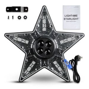  LIGHT4ME STARLIGHT multiefekt oświetleniowy sceniczny 3w1 LED DMX Bee Eye Retro Halo 9x10W RGBW + 93x0,2W RGB uchwyt montażowy 