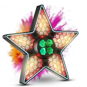  LIGHT4ME STARLIGHT multiefekt oświetleniowy sceniczny 3w1 LED DMX Bee Eye Retro Halo 9x10W RGBW + 93x0,2W RGB uchwyt montażowy 