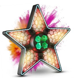  LIGHT4ME STARLIGHT multiefekt oświetleniowy sceniczny 3w1 LED DMX Bee Eye Retro Halo 9x10W RGBW + 93x0,2W RGB uchwyt montażowy 