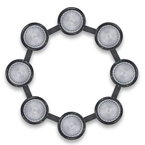  EVOLIGHTS CANDY PAR IP65 reflektor sceniczny oświetlenie zewnętrzne LED DMX 120W RGBW+30x0,2W RGB uchwyt montażowy