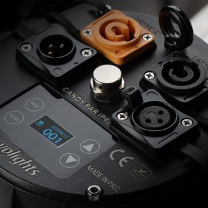  EVOLIGHTS CANDY PAR IP65 reflektor sceniczny oświetlenie zewnętrzne LED DMX 120W RGBW+30x0,2W RGB uchwyt montażowy