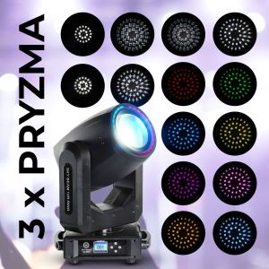  LIGHT4ME SKY BEAM 12R RING głowica ruchoma beam oświetlenie sceniczne DMX lampa wyładowcza 295W efekt ring 27x0,2W RGB SMD5050 