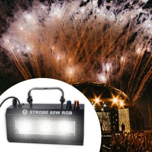 LIGHT4ME STROBE 60W RGB efekt oświetleniowy stroboskop sceniczny 3x20W COB LED uchwyt montażowy