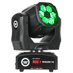 LIGHT4ME WIZARD v2 głowica ruchoma FX oświetlenie sceniczne DMX 6x10W RGBW LED uchwyt montażowy omega