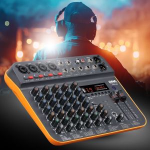 DNA MXU8 analogowy mikser dźwięku Bluetooth DSP EQ MP3 Phantom +48V USB-C 8 kanałów