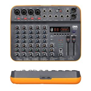 DNA MXU8 analogowy mikser dźwięku Bluetooth DSP EQ MP3 Phantom +48V USB-C 8 kanałów