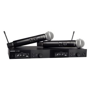 Shure SLXD24DE/SM58-G59 - Podwójny cyfrowy system bezprzewodowy z dwoma nadajnikiami/mikrofonami "do rę...