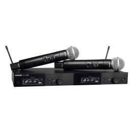 Shure SLXD24DE/SM58-G59 - Podwójny cyfrowy system bezprzewodowy z dwoma nadajnikiami/mikrofonami "do rę...