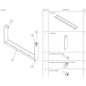 Shure U Bracket B (Black) - Uchwyt typu U do Cuboid 10 (czarny) UB2-B