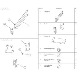 Shure Rack Kit A (Black) - Uszy rackowe i złącza do wzmacniaczy SmartAmp typu half rack (czarne)