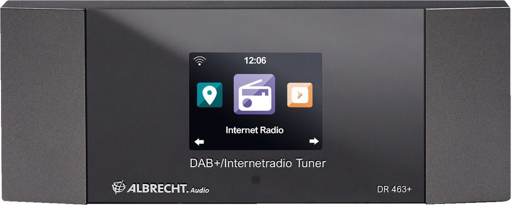 Monacor DR-463 - Tuner radia internetowego WLAN oraz FM i DAB+, z funkcją DLNA oraz Bluetooth