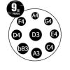 TUGA 9 Note 432Hz D-moll Black - Handpan