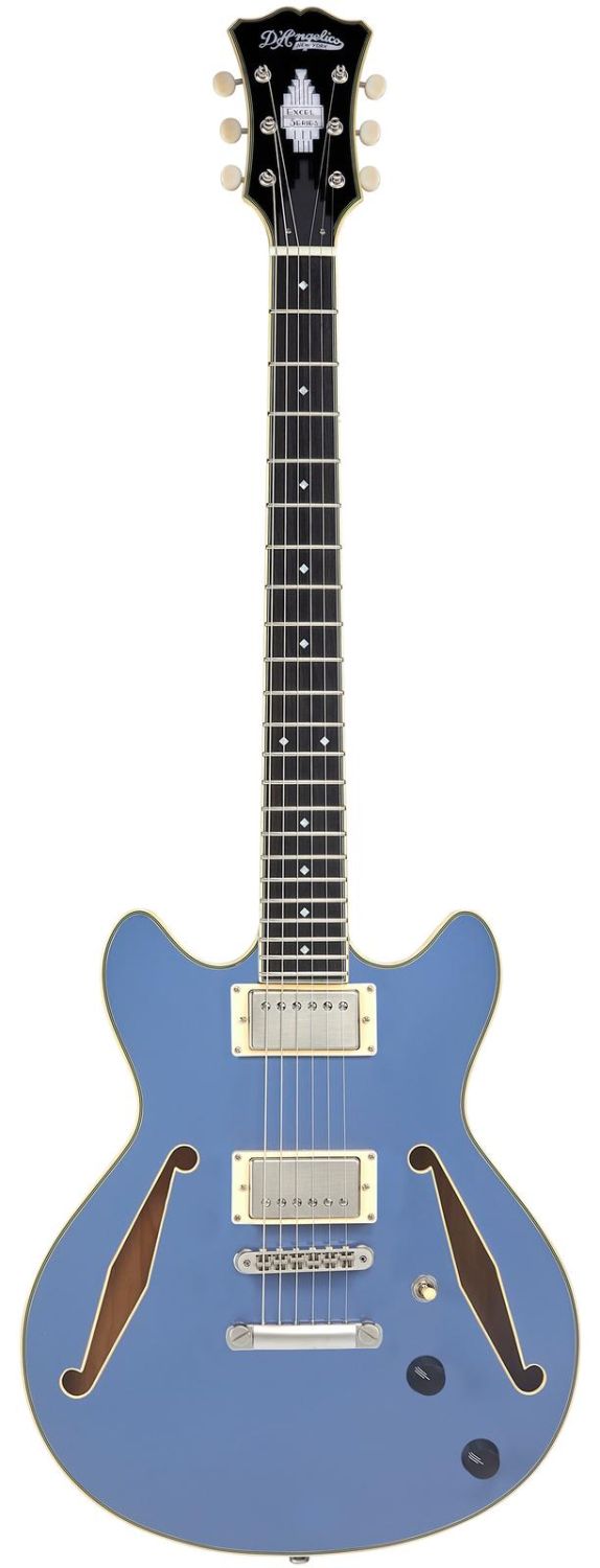 D'Angelico Excel Mini DC Tour Slate Blue - gitara elektryczna