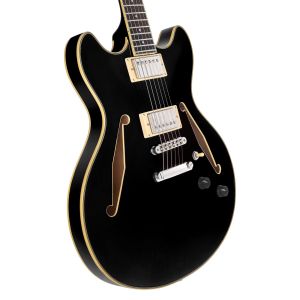 D'Angelico Excel DC Tour Solid Black - gitara elektryczna