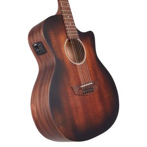 D'angelico Premier Fulton 12 LS Aged Mahogany - gitara elektroakustyczna 12-strunowa
