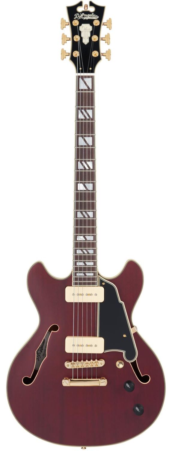 D’Angelico Deluxe Mini DC Trans Wine - gitara elektryczna