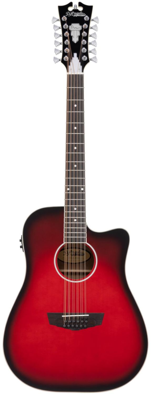 D'angelico Premier Bowery 12 LS Cherry Burst - gitara elektroakustyczna 12-strunowa
