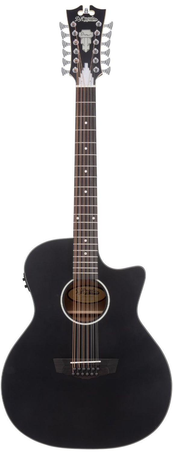 D'angelico Premier Fulton 12 LS Matte Black - gitara elektroakustyczna 12-strunowa