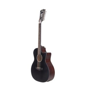 D'angelico Premier Fulton 12 LS Matte Black - gitara elektroakustyczna 12-strunowa
