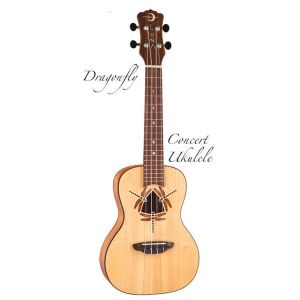 Luna Ukulele Koncertowe Dragonfly - Uszkodzone