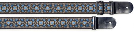 Stagg SWO-FLO BLU - pasek do gitary, nylonowy