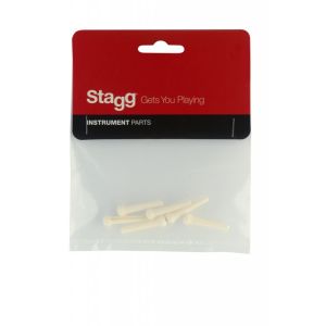 Stagg SP-PIWS-WH - zestaw kołków do mostka gitary akustycznej