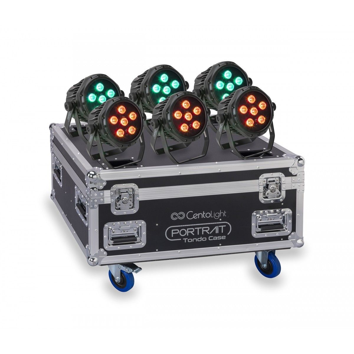 CENTOLIGHT PORTRAIT TONDO ZESTAW 6 WODOODPORNYCH BATERII PAR Z ETUI