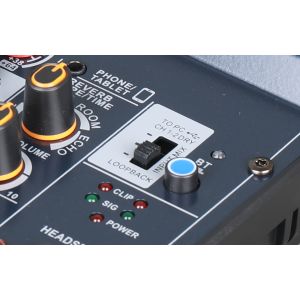 Soundsation MIOSTREAM4 - 4-kanałowy mikser z OTG, Bluetooth i kartą dźwiękową