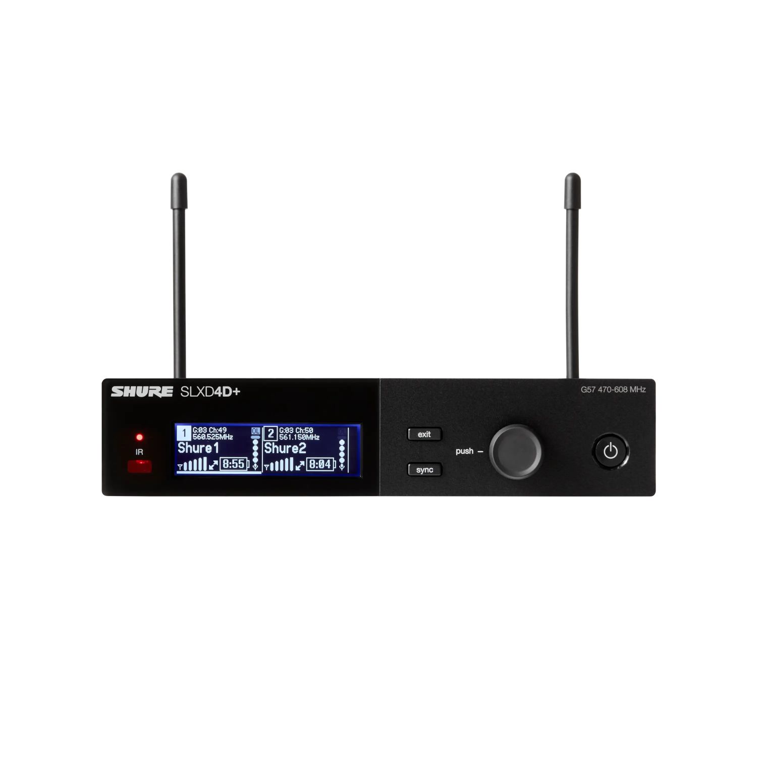 Shure SLXD4D+E G65 - Odbiornik podwójny cyfrowy (470-606 MHz)
