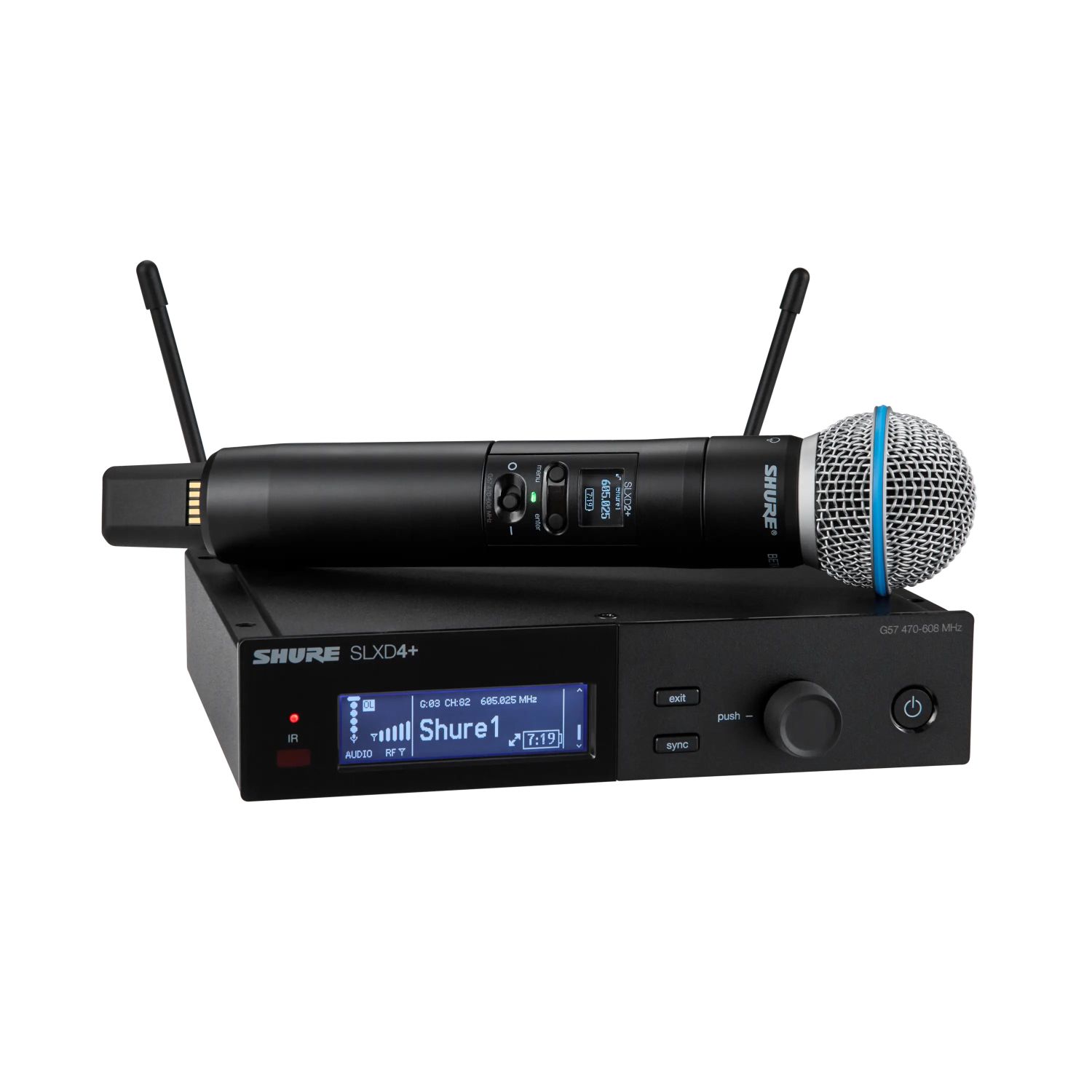 Shure SLXD24+E/B58-G65 - Cyfrowy system bezprzewodowy z nadajnikiem/mikrofonem "do ręki" Beta58