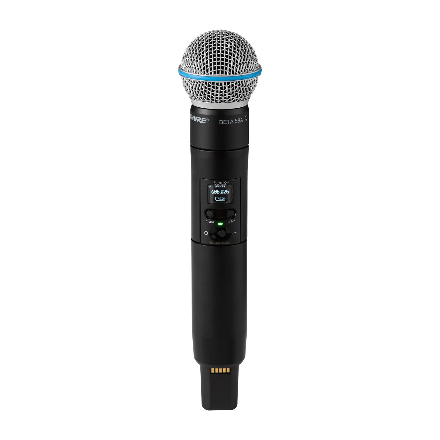 Shure SLXD2+/B58 G65 - Nadajnik "do ręki" z kapsułą Beta58 (470-606 MHz)