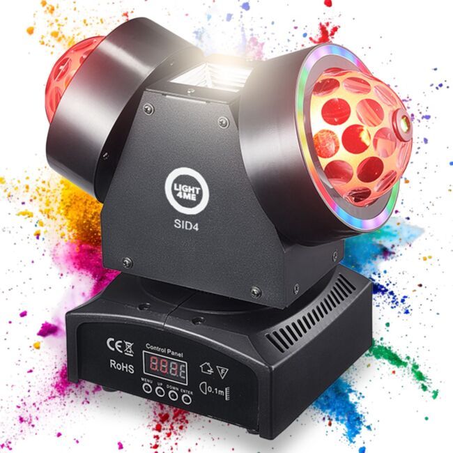LIGHT4ME SID4 ruchomy multiefekt oświetleniowy 4w1 oświetlenie sceniczne LED DMX Magic Ball