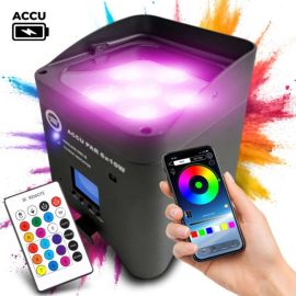 LIGHT4ME ACCU PAR 6x10W RGBWAUV akumulatorowy reflektor par oświetlenie dekoracyjne LED DMX
