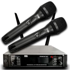 DNA STAGE BAT SET zestaw bezprzewodowy 2x akumulatorowy mikrofon doręczny odbiornik UHF 518-542 MHz