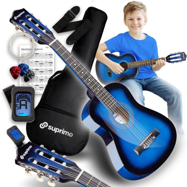 SUPRIMO JRC SET BB gitara klasyczna 1/4 blueburst do nauki dla początkujących