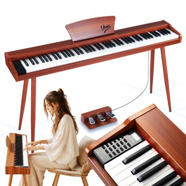 V-TONE BL-130 pianino cyfrowe czteronożne brązowe wolnostojące 88 klawiszy