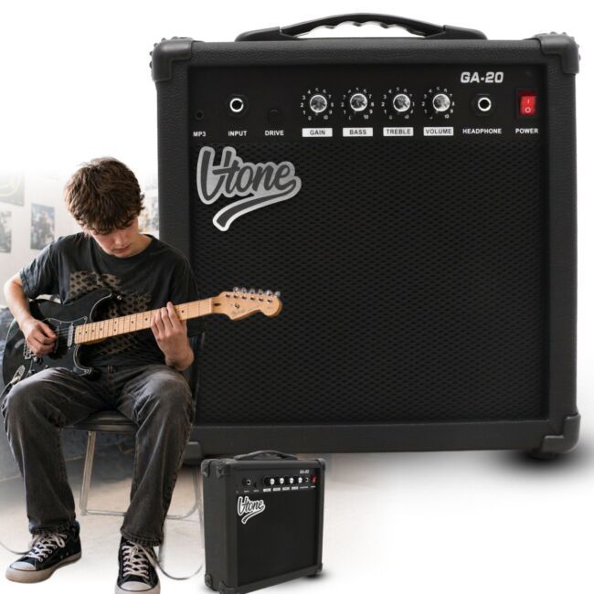 V-TONE AMP20 combo gitarowe wzmacniacz 20W do gitary elektrycznej tranzystorowy czarny