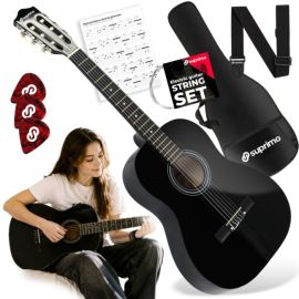 SUPRIMO CG34 BK gitara klasyczna 3/4 36 cali czarna do nauki dla początkujących