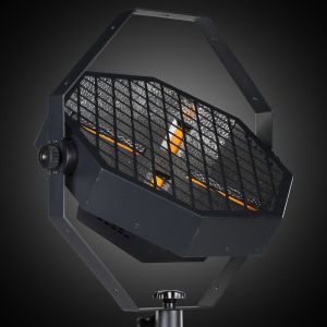 EVOLIGHTS LUMENO X V2 reflektor vintage oświetlenie sceniczne retro ciepła biel efekt tła 4x60W WW LED + 48x0,2 RGB LED
