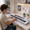 MQ 008UF KEYBOARD elektroniczny edukacyjny przenośny biały