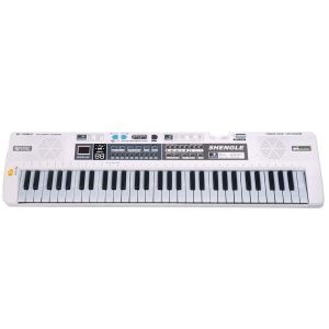 MQ 008UF KEYBOARD elektroniczny edukacyjny przenośny biały