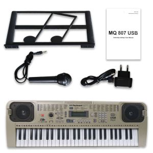 MQ 807 USB KEYBOARD elektroniczny edukacyjny szary