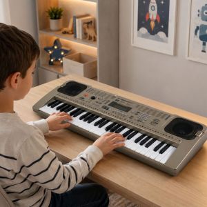 MQ 807 USB KEYBOARD elektroniczny edukacyjny szary