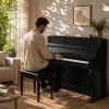 V-TONE PLF-256 BK pianino cyfrowe stacjonarne czarne wolnostojące Bluetooth MIDI 88 klawiszy 