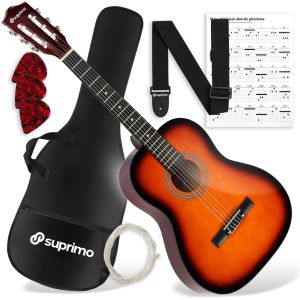 SUPRIMO CG34 SB gitara klasyczna 3/4 36 cali sunburst do nauki dla początkujących