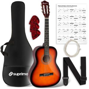 SUPRIMO CG34 SB gitara klasyczna 3/4 36 cali sunburst do nauki dla początkujących