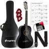 SUPRIMO CG34 BK gitara klasyczna 3/4 36 cali czarna do nauki dla początkujących