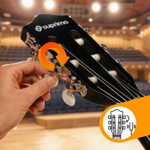 SUPRIMO CG34 BK gitara klasyczna 3/4 36 cali czarna do nauki dla początkujących